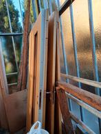 4 houten deuren., Doe-het-zelf en Verbouw, Kozijnen en Schuifpuien, Gebruikt, Deurkozijn, Hout, Ophalen