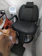 kapperstoel / barberstoel, Huis en Inrichting, Stoelen, Ophalen, Zwart, Leer, Zo goed als nieuw