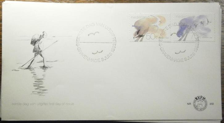 NVPH 202 Wadvogels / natuur - Den Haag 8-6-1982, Postzegels en Munten, Postzegels | Eerstedagenveloppen, Onbeschreven, Nederland