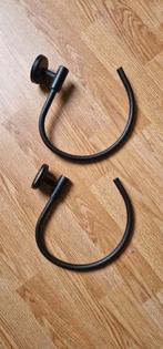 Handdoek haak zwart, Ophalen, Zwart, Handdoek