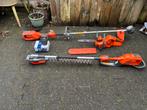 Husqvarna accu set kettingzaag bosmaaier stokheggenschaar, Tuin en Terras, Hand-tuingereedschap, Ophalen, Zo goed als nieuw