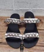 SIREN - Prachtige leren chain slippers maat 35 - Nieuw, Wit, Nieuw, Ophalen of Verzenden, X