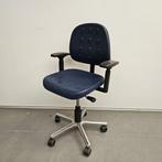 Labkoo werkstoel - blauwe PU kunststof bekleding, Niet ingevuld, Gebruikt, Niet ingevuld, Niet ingevuld