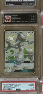 Shiny Mewtwo 9.5 Graded, Ophalen of Verzenden, Zo goed als nieuw, Losse kaart, Foil