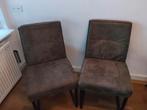 2 Eetkamerstoelen Antraciet/Groen, Ophalen, Overige kleuren, Twee