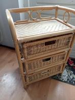 dressoir commode 3 laden kasten van Banboo beige kleur, Minder dan 50 cm, 60 cm, Ophalen of Verzenden, Zo goed als nieuw