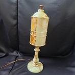 Vintage marmeren tafellamp – sculpturale elegantie met E27 f, Ophalen of Verzenden, Minder dan 50 cm