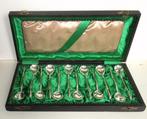 Antiek set twaalf zilveren koffielepeltjes Duitsland ca 1900, Ophalen of Verzenden, Zilver