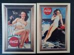 2 Coca- Cola ansichtkaarten pin-upgirl, Ophalen of Verzenden, 1960 tot 1980, Ongelopen, Overige thema's