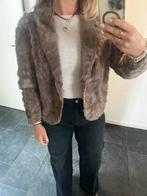 Vintage Boho Bontjas Bruin - Maat S, Bruin, Ophalen of Verzenden, Jasje, Maat 36 (S)