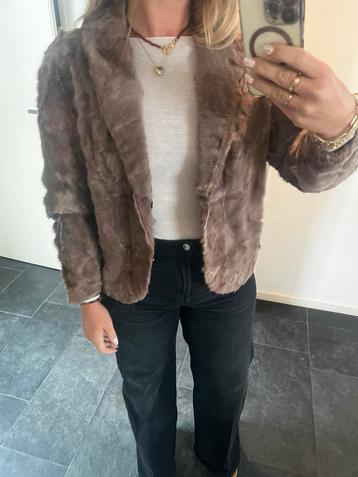 Vintage Boho Bontjas Bruin - Maat S beschikbaar voor biedingen