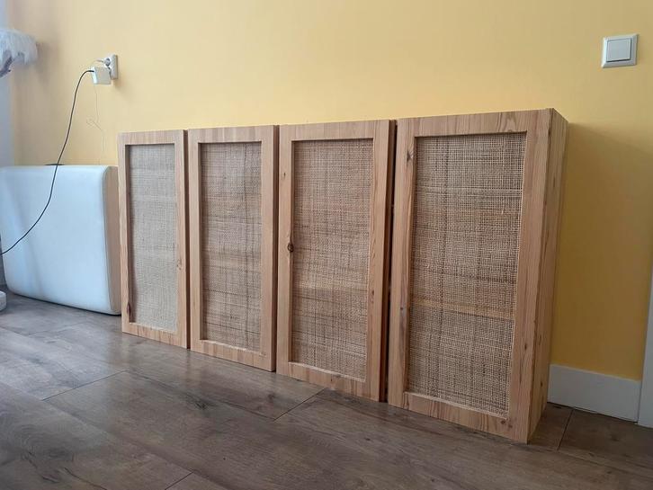 Twee bewerkte IKEA IVAR kasten met rotan, Huis en Inrichting, Woonaccessoires | Kamerschermen, Gebruikt, Ophalen