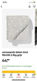 HEMA Verzwaarde Deken - Grijs met Stippen, Kinderen en Baby's, Ophalen of Verzenden, Zo goed als nieuw, 100 cm of meer, Deken