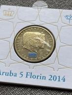 1 jaar Koningschap 2014 | 5 Florin Aruba in munthouder KNM, Ophalen of Verzenden, Midden-Amerika, Losse munt