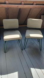 2 hele nette olijfgroene eetkamer, fauteuil stoelen, Ophalen, Gebruikt, Metaal, Twee