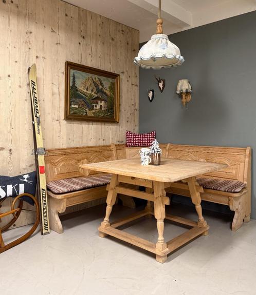 Alpen Stube set | Oostenrijkse eethoek | Hoekbank Hout Tafel, Huis en Inrichting, Banken | Complete zithoeken, Hout, Ophalen