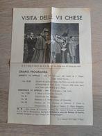 Programma bezoek 7 kerken , bedevaart 1937, Verzamelen, Religie, Ophalen of Verzenden, Boek