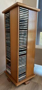 Eiken cd kast, Huis en Inrichting, Woonaccessoires | Cd- en Dvd-rekken, Ophalen of Verzenden, Gebruikt, Hout, Cd's