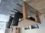 Massief Eiken Tafel en Stoelen, Ophalen, Gebruikt, Modern, 4 tot 6 stoelen