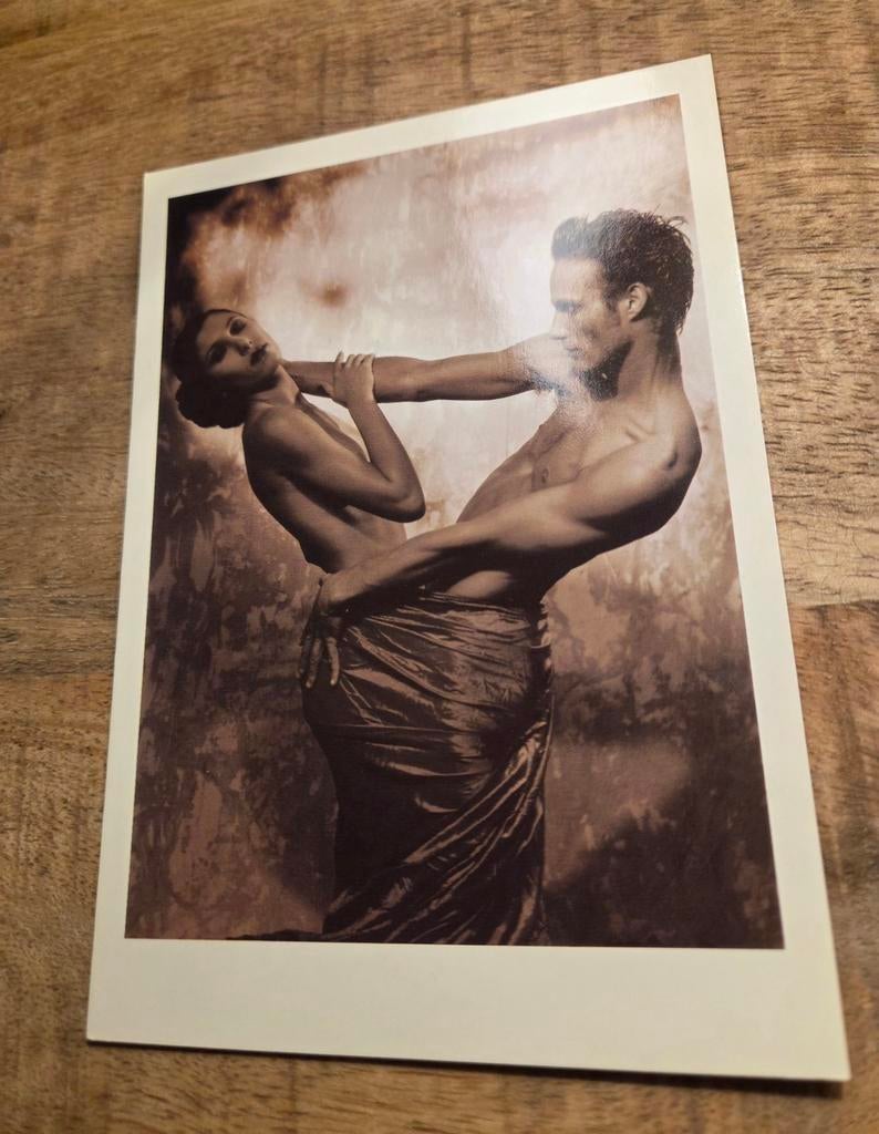 Artistieke afbeelding 2 dansers - fotograaf Jan Saudek, Verzenden, 1980 tot heden, Ongelopen, Overige thema's