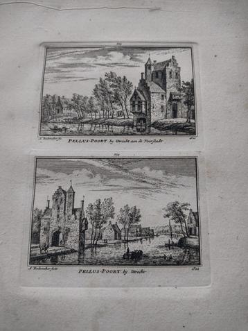 223/224 Utrecht de Pelluspoort Kopergravure 18e Eeuw dl 3 beschikbaar voor biedingen