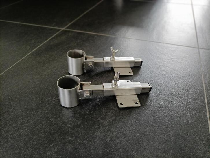 AANBIEDING scharnierbare steekstok houders tot 45mm., Watersport en Boten, Hengelsport | Karpervissen, Nieuw, Overige typen, Ophalen of Verzenden