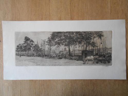 Hendrik Henrichs Maaskade Rotterdam, Antiek en Kunst, Kunst | Etsen en Gravures, Ophalen of Verzenden