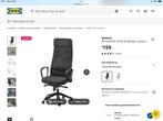 Bureaustoel IKEA Markus, Huis en Inrichting, Ophalen, Zo goed als nieuw, Zwart, Bureaustoel