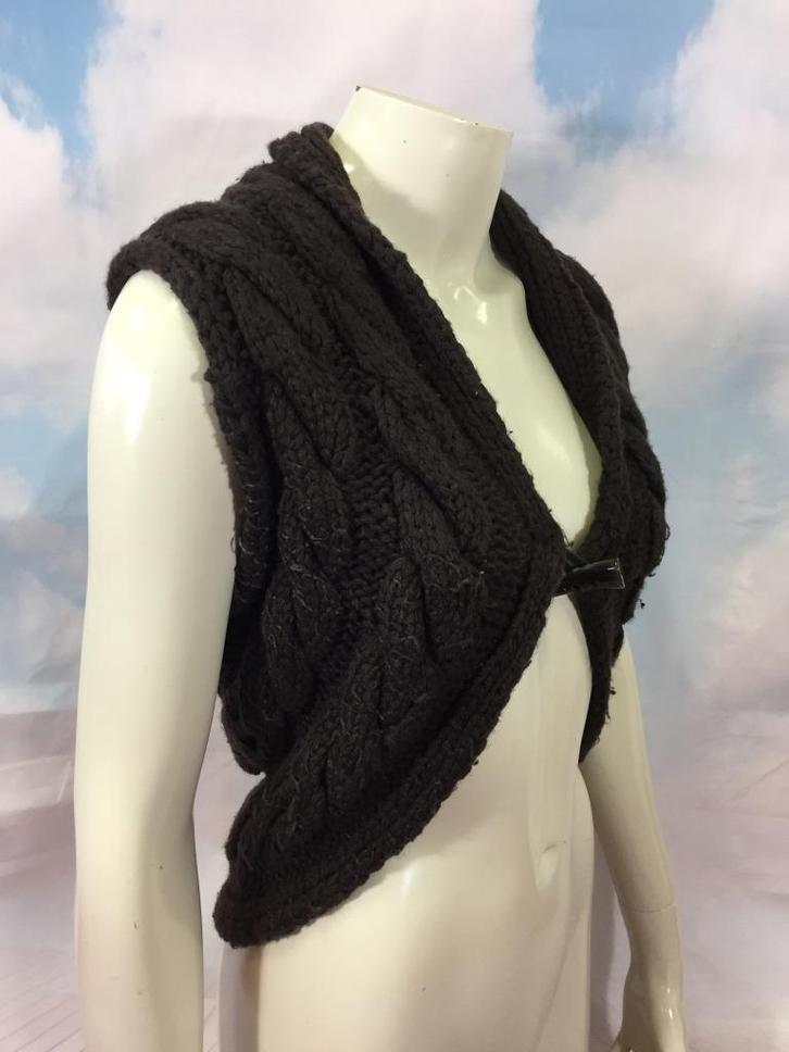 Sutherland bruin gebreid vest maat L (4B47), Kleding | Dames, Truien en Vesten, Gedragen, Maat 38/40 (M), Bruin, Ophalen of Verzenden