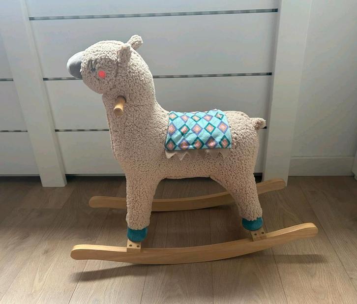Hobbeldier alpaca Hema, Kinderen en Baby's, Speelgoed | Hobbelfiguren, Zo goed als nieuw, Ophalen