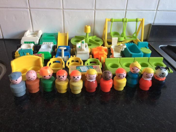 verzameling oud fisher price speelgoed, Antiek en Kunst, Antiek | Speelgoed, Ophalen of Verzenden