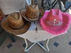 Cowboyhoed strohoed cowboy hoed en fleurig hoedje, Carnaval, Maat 46/48 (XL) of groter, Ophalen of Verzenden, Accessoires
