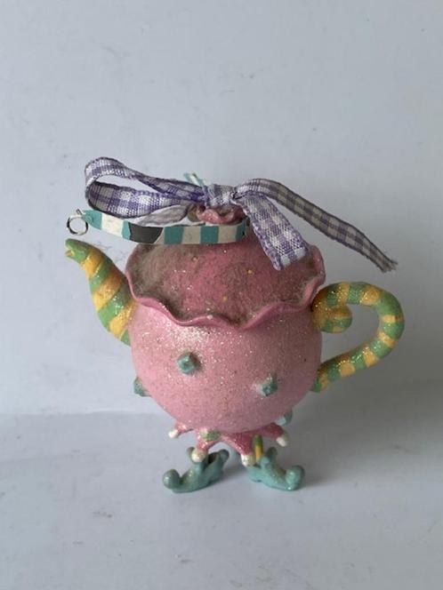 Hanger Kerstmis. Mevrouw theepot. Clayre & Eef kersthanger., Diversen, Kerst, Zo goed als nieuw, Ophalen