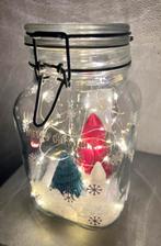 Diverse Kerstdecoratie's in Glazen Pot met Lichtjes, Diversen, Kerst, Ophalen of Verzenden, Zo goed als nieuw