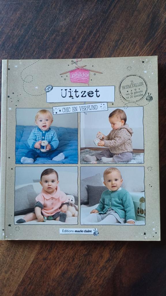 Phildar, babykleertjes breien,  chic en verfijnd, Hobby en Vrije tijd, Breien en Haken, Zo goed als nieuw, Breien, Patroon of Boek