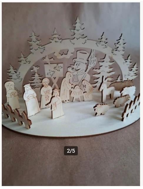 Houten kerststal h, Diversen, Kerst, Onbekend, Ophalen of Verzenden, Zo goed als nieuw, Losse verkoop