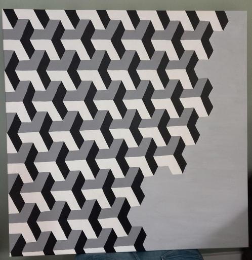 Gondas Creaties Uniek schilderij 80 cm breed x 80 cm hoog, Antiek en Kunst, Kunst | Schilderijen | Abstract, Ophalen