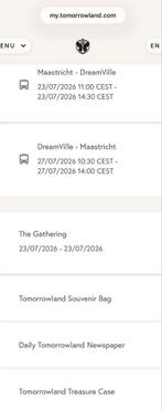 Tomorrowland Global journey W2 full madnes incl Bus reis, Tickets en Kaartjes, Eén persoon, Overige soorten