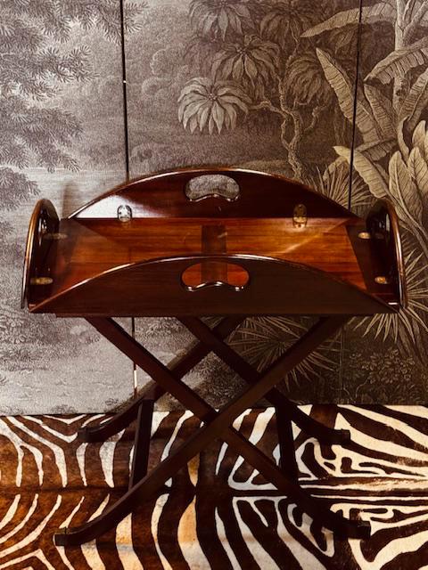ENGELSE NAUTISCHE MAHONIE BUTLERTRAY BIJZETTAFEL TAFEL, Antiek en Kunst, Antiek | Meubels | Tafels, Ophalen