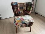 Uniek vlinderstoeltje met breiwerk schilderijen, Huis en Inrichting, Ophalen, Zo goed als nieuw, Bruin, Eén