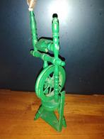 Miniatuur Houten Spinnenwiel - Groen Decoratie, Antiek en Kunst, Antiek | Naaimachines, Ophalen of Verzenden