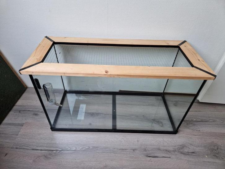 Aquariumbak met deksel en toebehoren voor hamster, Dieren en Toebehoren, Knaagdieren en Konijnen | Hokken en Kooien, Gebruikt