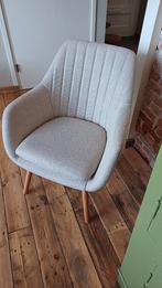 Beige fauteuil, Ophalen, Minder dan 75 cm, Zo goed als nieuw, Stof