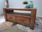 Televisiekast van teakhout met 2 lades 120x50 cm, nieuw, Ophalen, Nieuw, Landelijk, Minder dan 100 cm