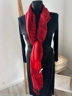 Pashmina Sjaal Kasjmier Zijde Rood, Eu, Eu, Overige maten, Ophalen of Verzenden