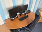 Keurig, ruimtebesparend bureau +speciale steun voor computer, Ophalen of Verzenden, In hoogte verstelbaar, Zo goed als nieuw, Bureau