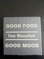 Leistenen bord/onderzetter - Good Food Good Mood, Ophalen of Verzenden, Nieuw, Fotocamera