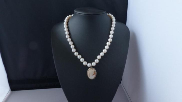 ZOETWATERPAREL ketting/oorhanger-set, Sieraden, Tassen en Uiterlijk, Antieke sieraden, Ketting, Overige materialen, Verzenden