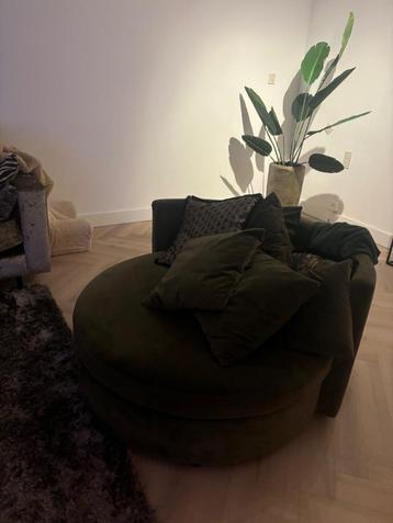 PTMD Fauteuil Fayen Velvet Groen Half Rond beschikbaar voor biedingen
