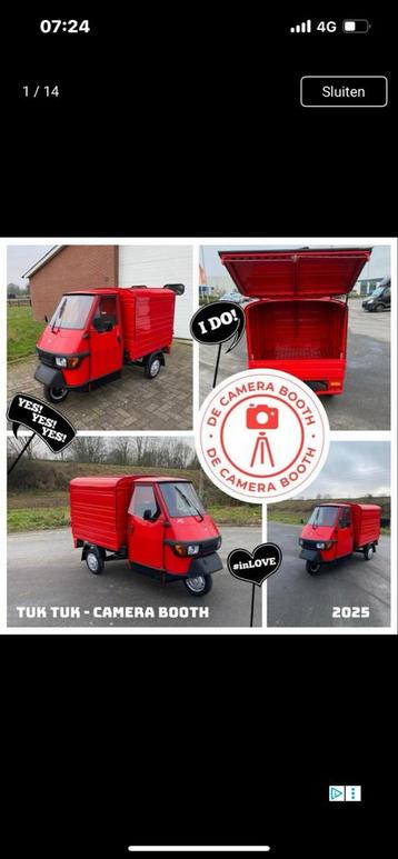 Vespa tuktuk 2 tackt verkoop planning zat 27 september beschikbaar voor biedingen